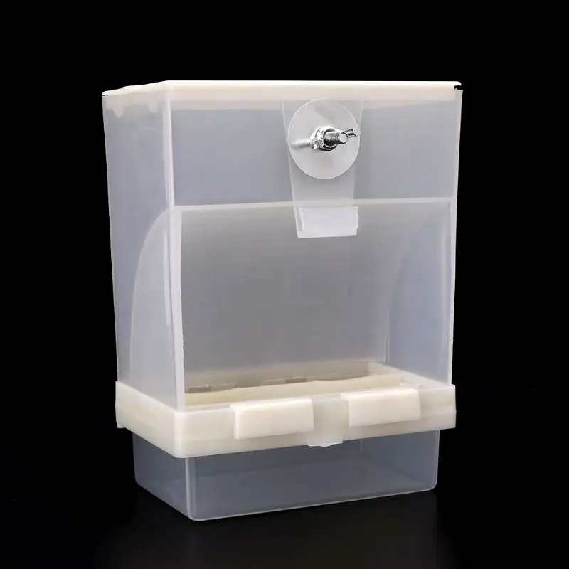 Comedero para pájaros para jaula, dispensador automático, contenedor acrílico transparente sin ensuciar