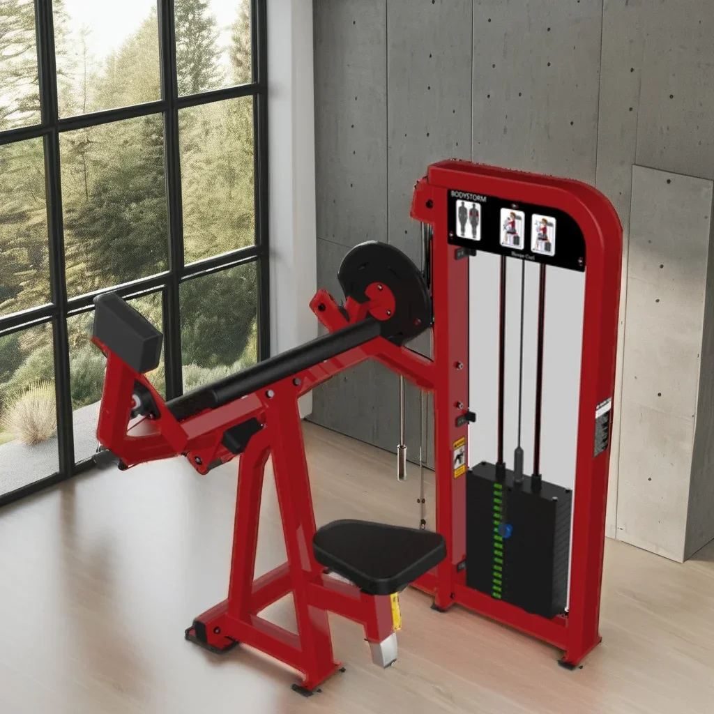 Biceps Curl Machine Pin Loaded Gym Equipment For Training Arms Workout Raise Machine