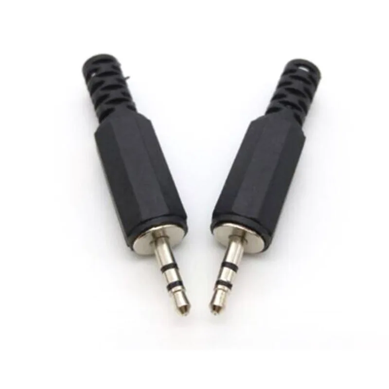 5pcs 2.5mm 2pole 3pole 2.5 Audio Mono Stereo Male jack Plug connector Plugs for Phone Headset