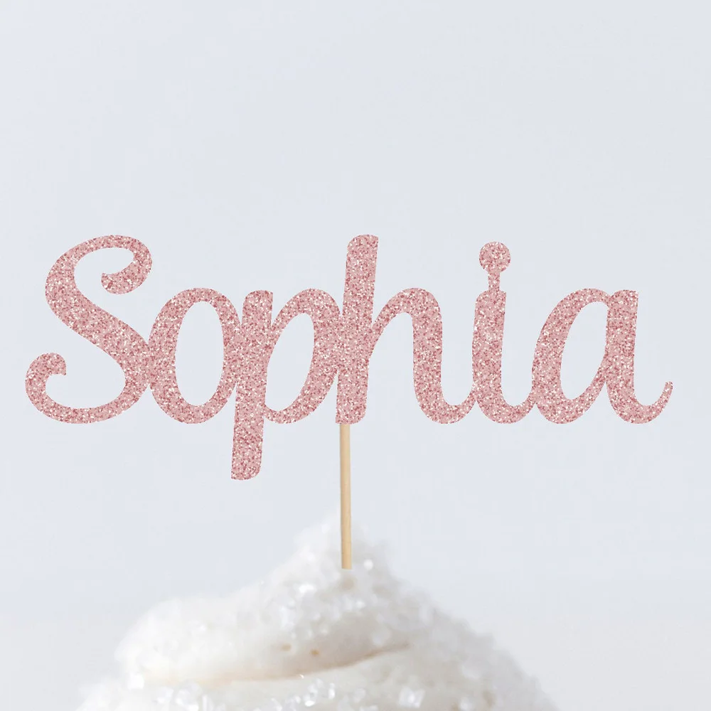 1PC Custom PMMA Cake Topper - Personalized Name Low-Saturation Accessory | Laser Engraved Warm Unique Gift for Celebrations image 5