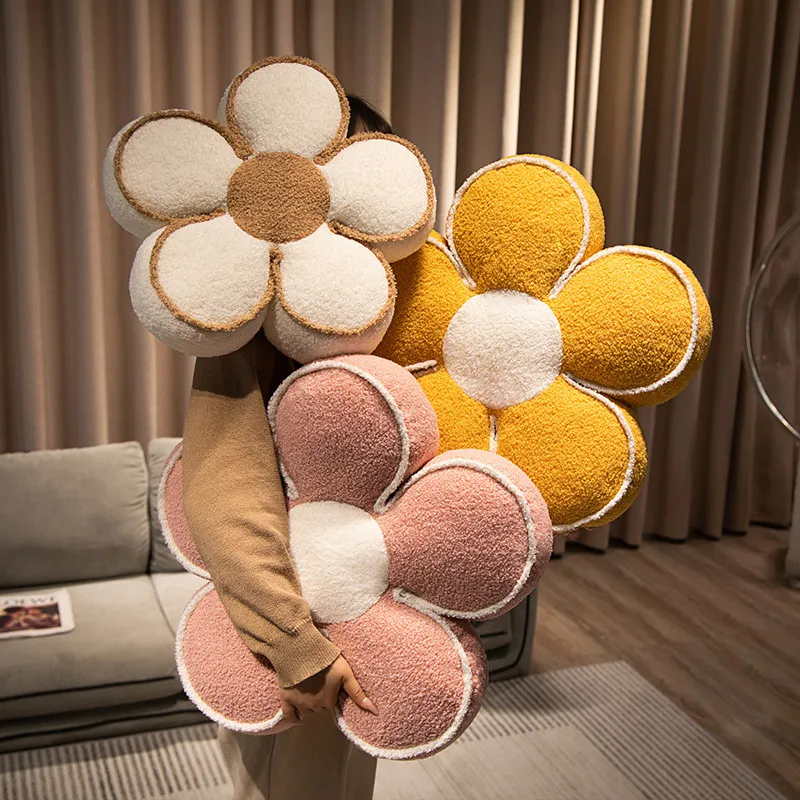 40/50cm Flower Seat Cushion 5-petal Stuffed Plush Plant Pillow Decorative Floor Chair Sofa Party Prop Ladies Gift