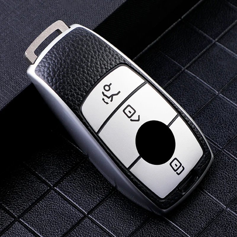 TPU Leather Car Key Case Cover Keychain for Mercedes Benz A C E S G GLS CLA Class W213 W177 W205 W222 X167 AMG Protector