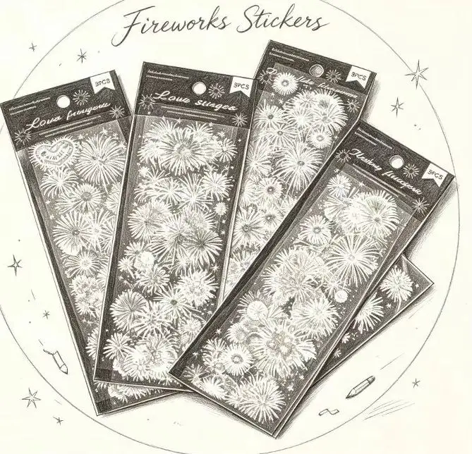 3Pcs PET Flat Stickers, Journal Background Scene‑Building Decorative Scrapbooking Material Stickers