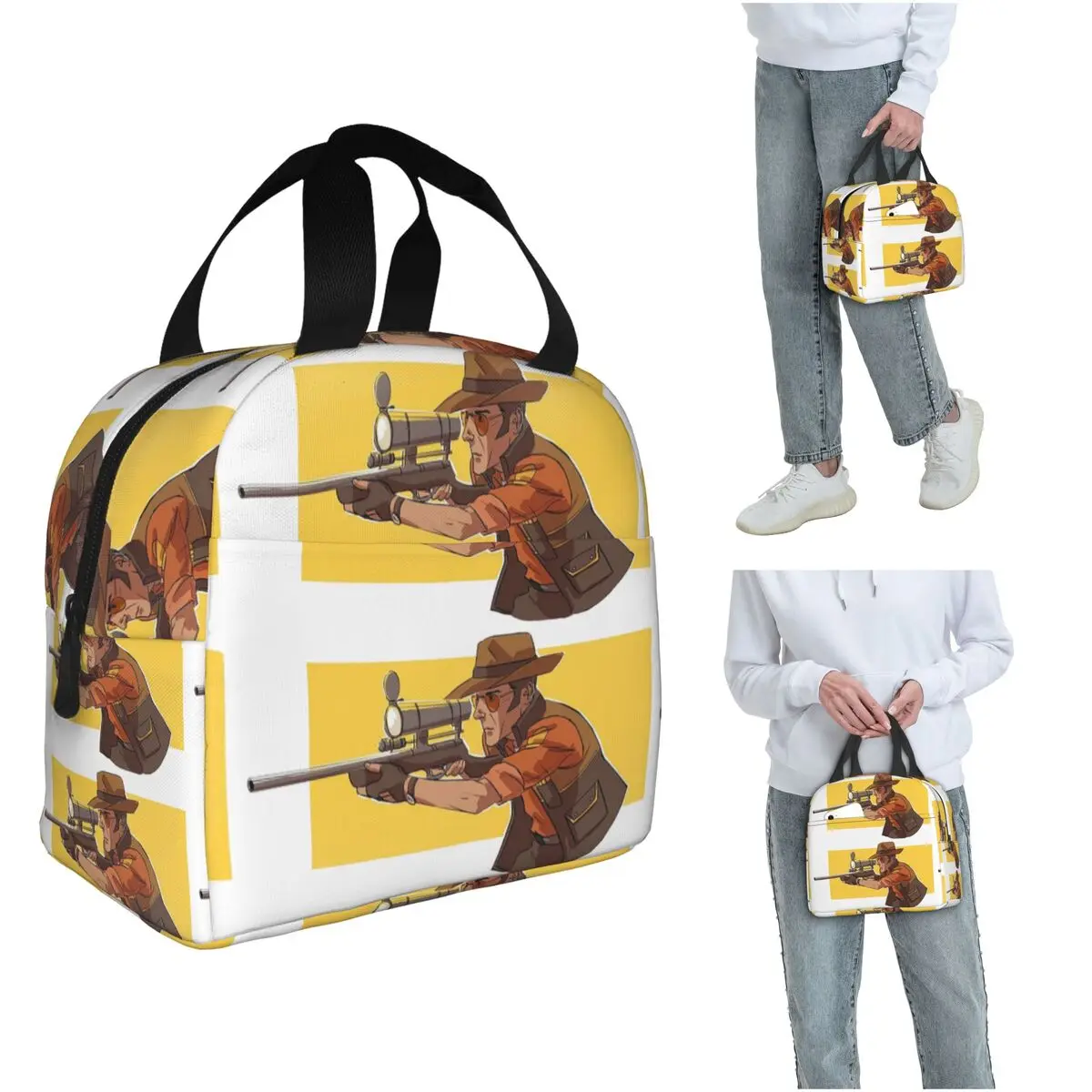 Professional Team Fortress Insulated Lunch Bag for Women Kids Leakproof Food Boxes Thermal Lunch Box Tote