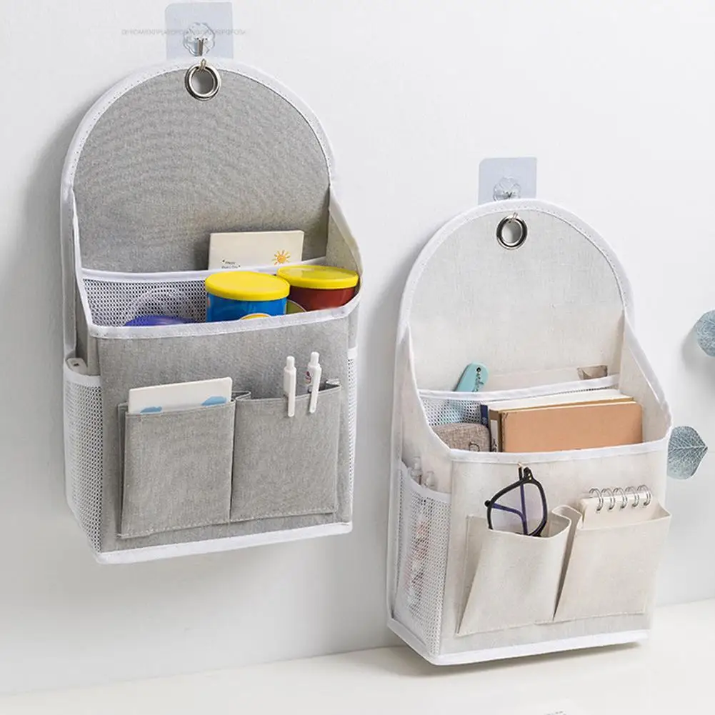 An der Wand montierte Aufbewahrungstaschen für Studentenwohnheime, Netztasche, Doppeltasche, Mehrzweck-Aufbewahrungstasche zum Aufhängen an der Türrückseite