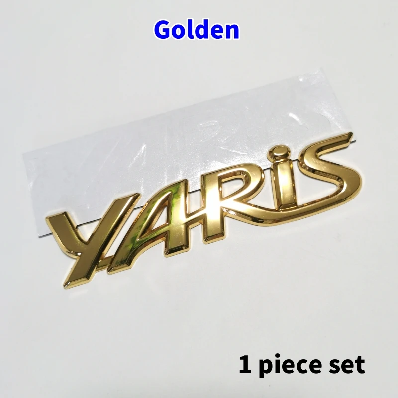 3D ABS Yaris Logo Emblem Badge Matte black Chrome Plated Trunk Letter Sticker For Toyota Yaris Car Exterior Decor Accessories view 4
