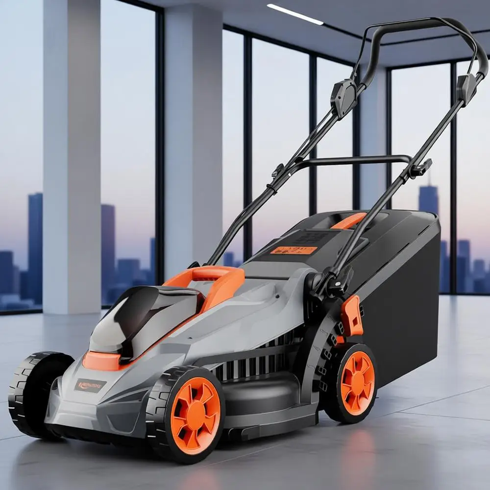 Cortacésped de empuje inalámbrico de 20 V 13 para yardas pequeñas con 5 configuraciones de altura, mulching/bolsa, batería y cargador de 4,0 Ah, tiempo de ejecución de 25 minutos