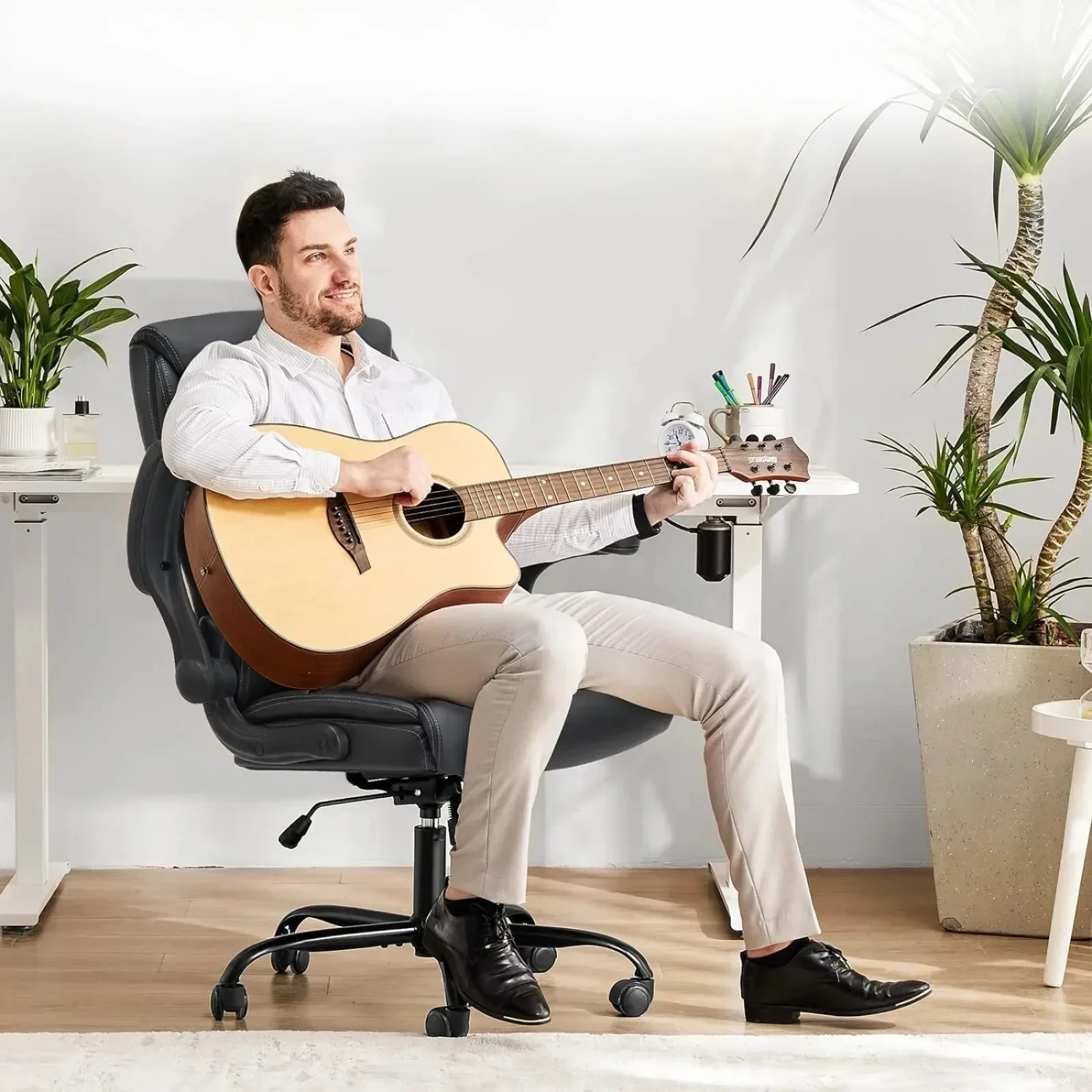 

Для офисного стула. Стулья для компьютерного стола для руководителей с регулируемым откидным подлокотником и поворотным рабочим стулом с поясничной опорой.