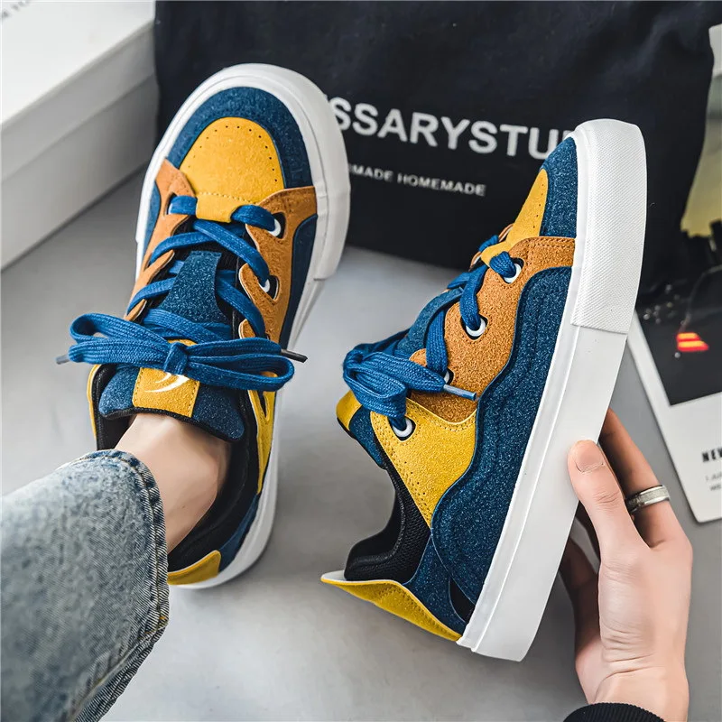 Men's Shoes Fashion Young Student Sports Casual Board Shoes High-end Trendy Brand Skateboard Shoes Versatile Simple Shoes