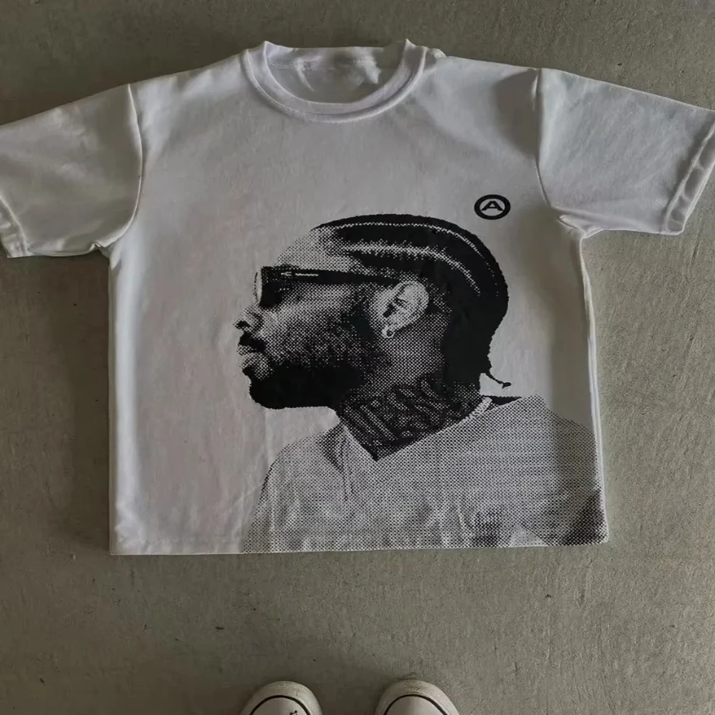 ex Vintage Hip Hop Streetwear T-shirt surdimensionné en polyester doux haut décontracté pour hommes et femmes