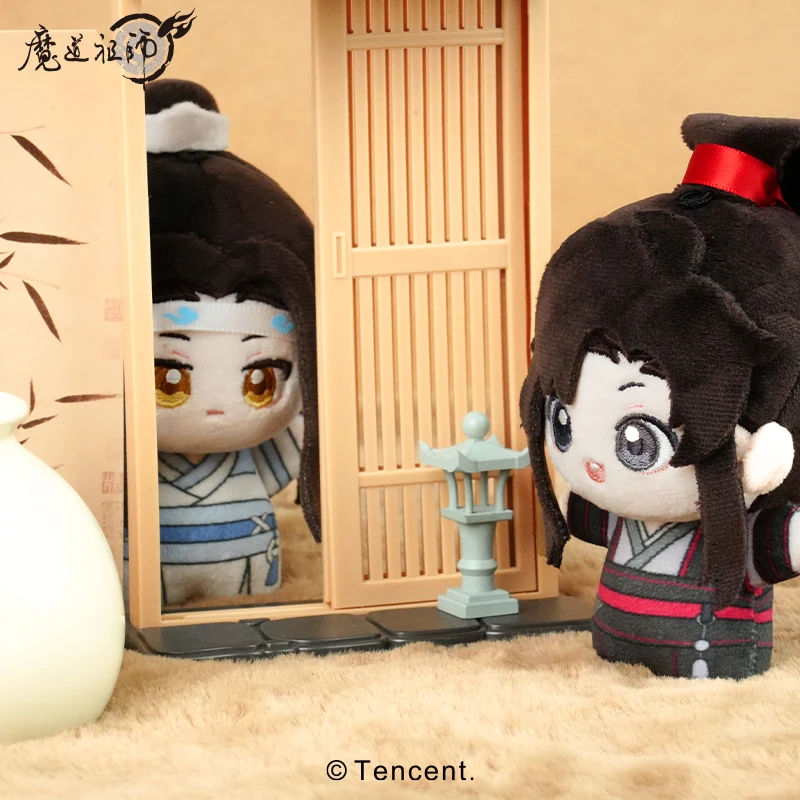 LLavero colgante de Anime Dango de 10cm de felpa Mo Dao Zu Shi Wei Wuxian Lan Wangji, juguete de Cosplay relleno de animales, regalo de Navidad suave