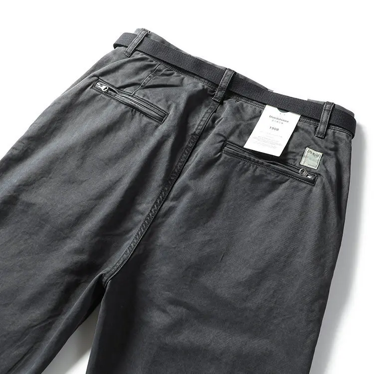 Herren-Schwerlasthose aus Baumwolle mit konischem Schnitt, geradem Bein, für Freizeit, Herbst, Outdoor, Wandern, Camping, dicke, lockere, lange Arbeitshose – Detail 14