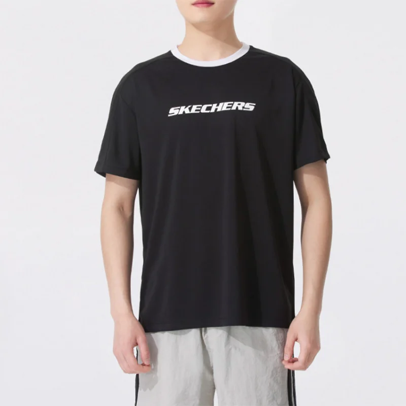 スケッチャーズ公式半袖tシャツ-夏新デザインメンズ速乾ランニングスポーツカジュアルtシャツ-p225u124-03k8