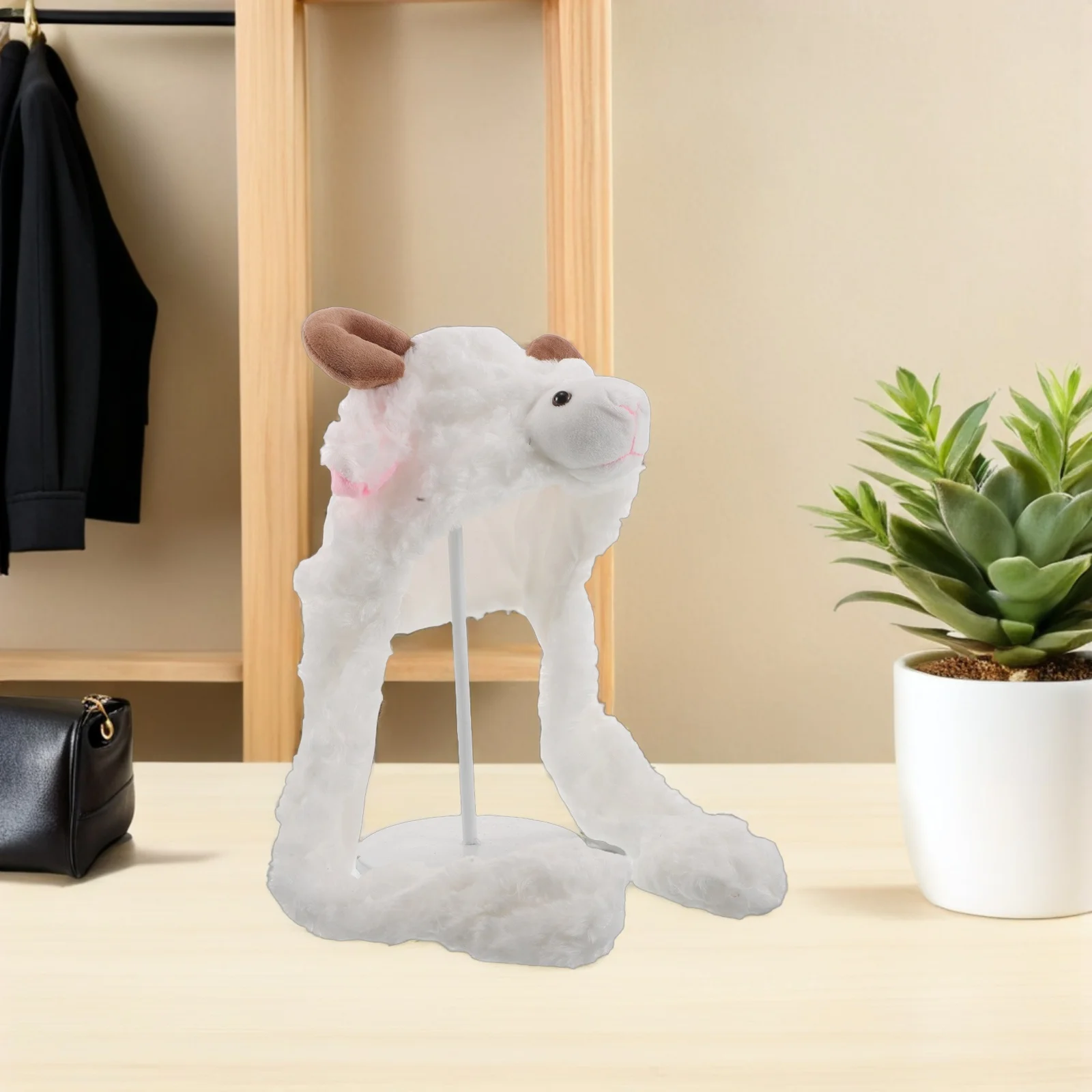 Urocza zimowa ciepła czapka z ruchomymi uszami dla kobiet, urocza czapka z nausznikami w stylu zwierzęcym na zimne dni, na zabawne imprezy.