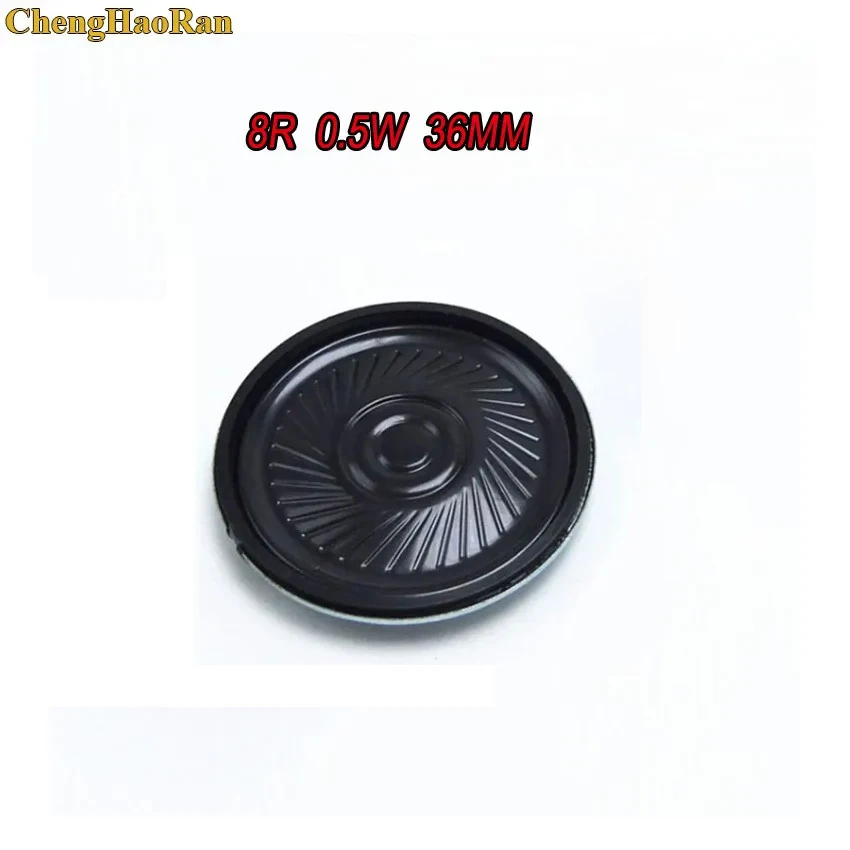 ChengHaoRan 1PCS 0.5W 8R Loudspeaker 36MM 8 Ohms 5W Mini Round Speaker Diameter Thickness 4.8MM Small Horn Doorbell Speaker 8Ohm