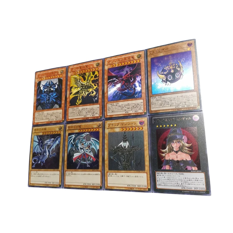 Diy Homemade Yu-Gi-Oh! Blue-Eyes White Dragon Anime Character Bronzing Collection Flash Card Cartoon Toy Card Christmas Gift