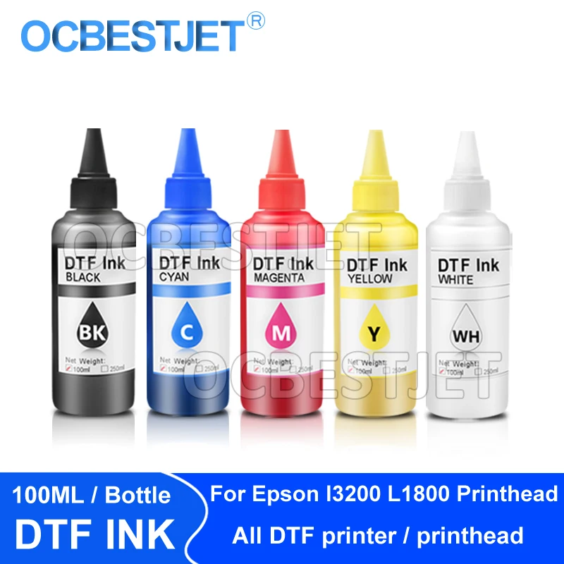 100ML DTF Ink PET Film Transfer Ink For Epson I3200 L1800 1390 1430 L800 I1600 XP600 Printhead PET Film Printing And Transfer