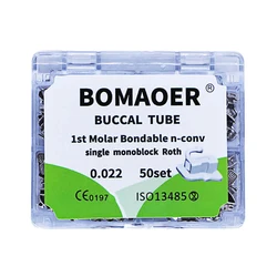Dental Orthodontic Tubes 1st Molar Bondable 50 Sets Orthodontics Accessories Dentistry Materials Odontorthosis Roth MBT Buccal