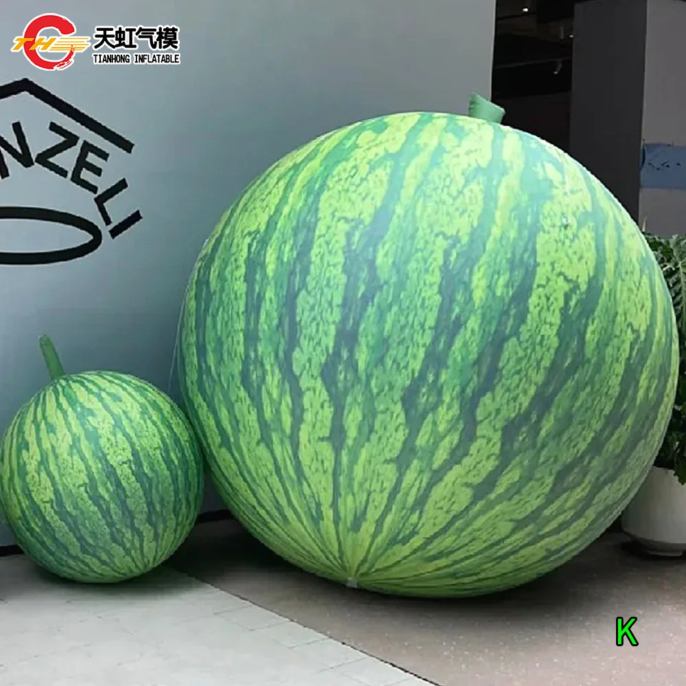 Lebhaftes riesiges aufblasbares Wassermelonen-Nachbildungsmodell, aufblasbares Früchte-Ballon, Wasser- und Strandbälle für die Werbung, Bühnendekoration