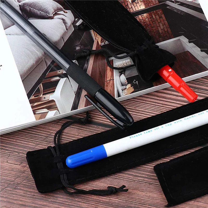 

600Pcs Velvet Pen Pouch Black Drawstring Bag Single Pen Holder Packaging Sleeve For School Office Business Gift
