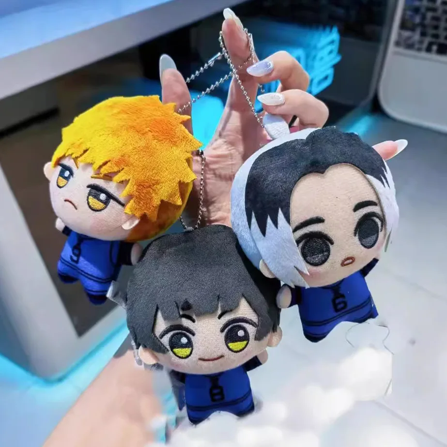 Anime bleu serrure Kunigami Rensuke Bachira Meguru Cosplay coton Maumet pendentif porte-clés dessin animé marionnette porte-clés ornement cadeau de noël