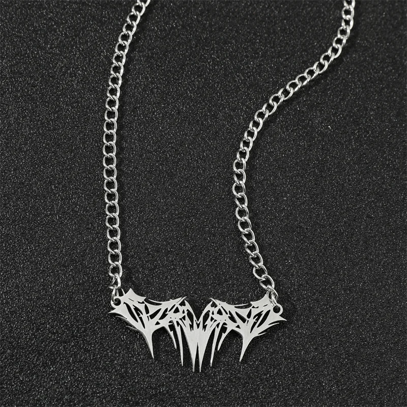 Fashion Punk Spider Halloween Pendant Necklace Stainless Steel Couple Jewelry Accessories Gift Wholesale