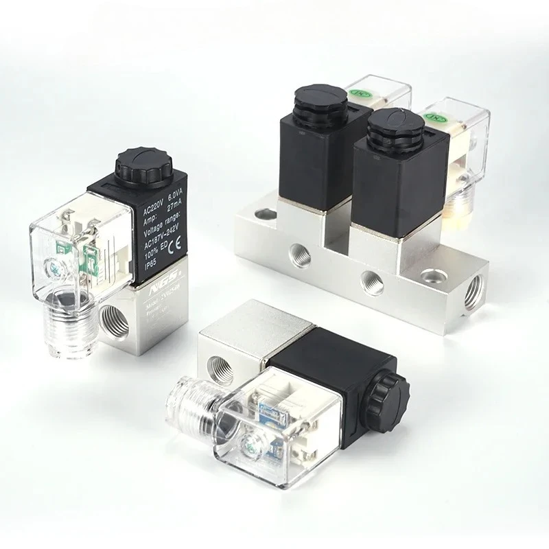 

24V two position two ventilation solenoid valve with one inlet and one outlet 2V025-08/06 integrated valve group normally open