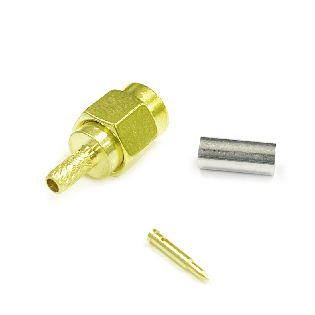 Veel 10 Stuks Sma Mannelijke Stekker Rf Coax Connector Crimp Rg316 Rg174 Lmr100 Kabel Terminal Rechte Goudplated Nieuwe Groothandel