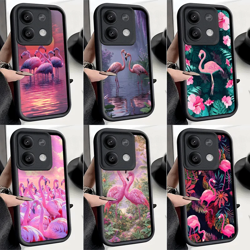 Pink Red Dreamy Flamingo Shockproof Phone Case For Xiaomi Poco X5 X6 X7 X8 Pro Max M7 M8 F8 Redmi 15C 14C 13C 15T 17T 15 F7 M3 M