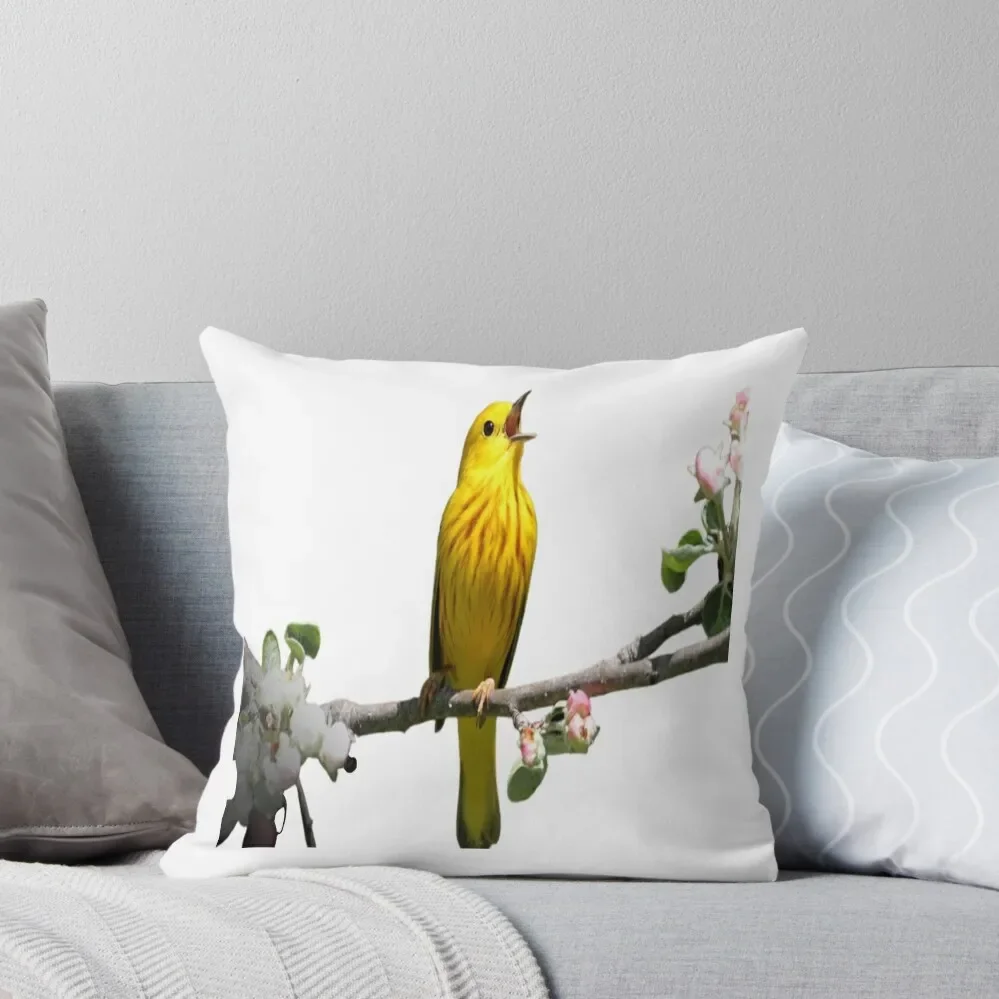 

Yellow Warbler Throw Pillow autumn pillowcase pillow cover christmas pillow