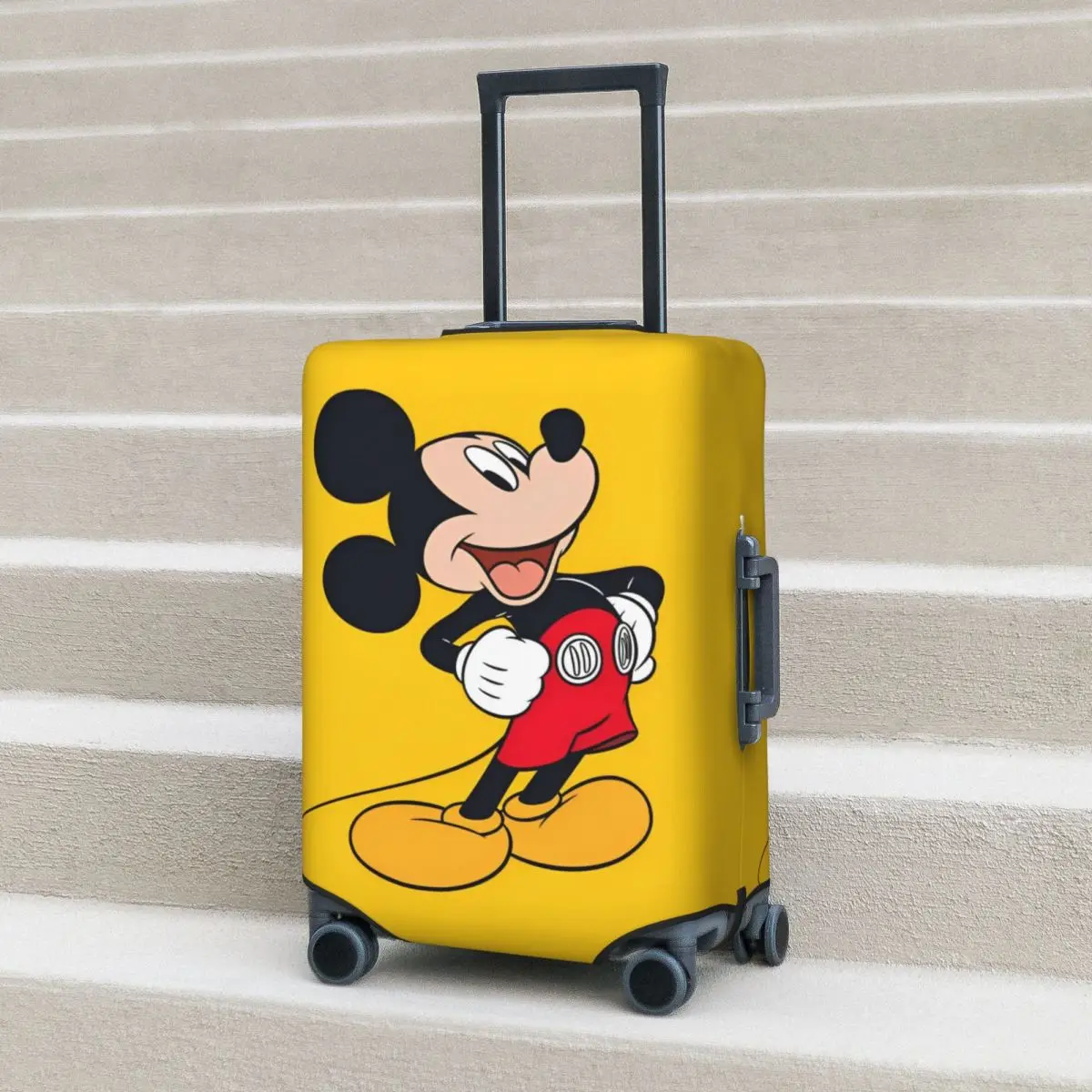 

Mickey Mouse Yelow Suitcase Cover Strectch Travel Protector Luggage Case Vacation