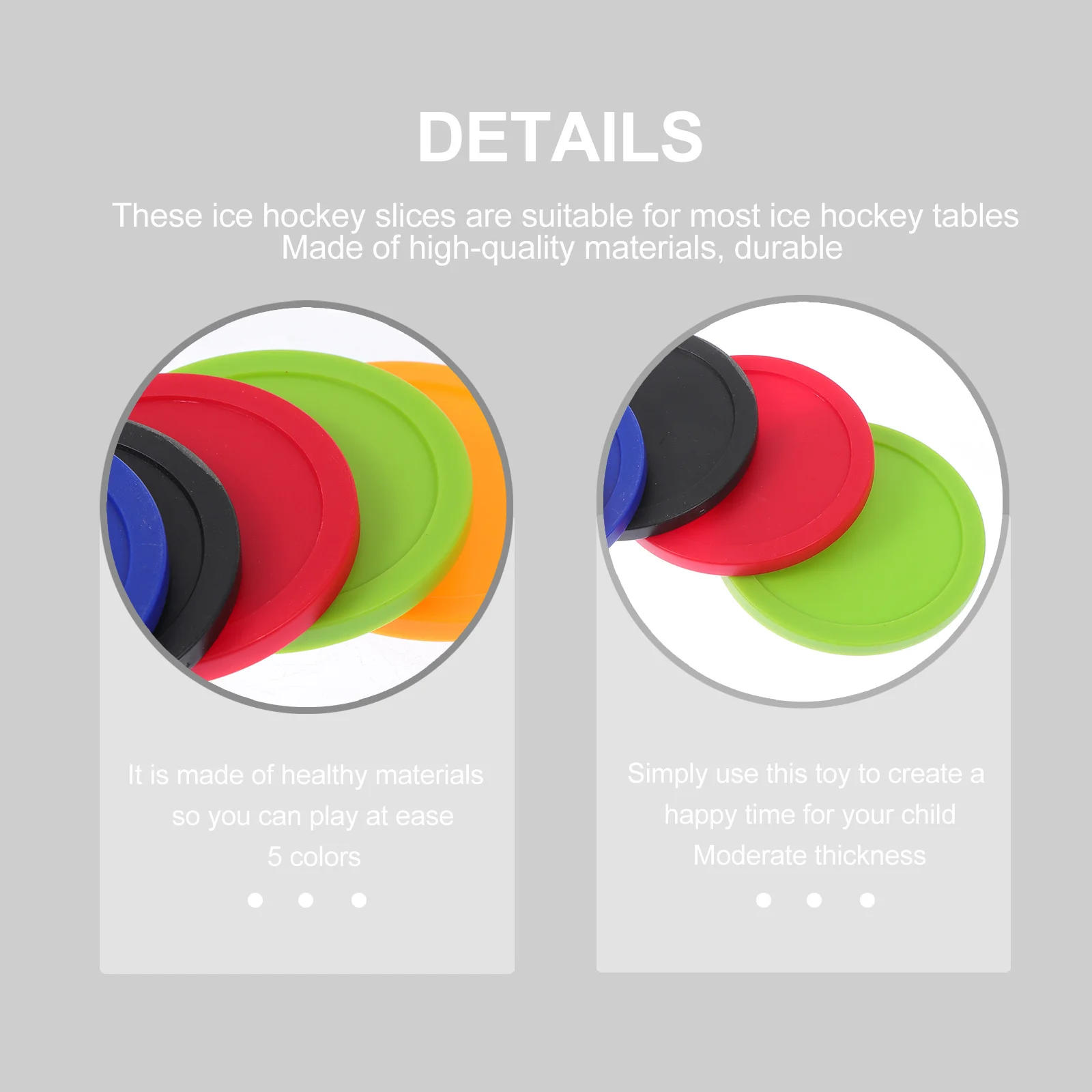 5 Pcs Mini Hockey Pucks Air Table Accessories Ice Equipment Small Replacement Parts