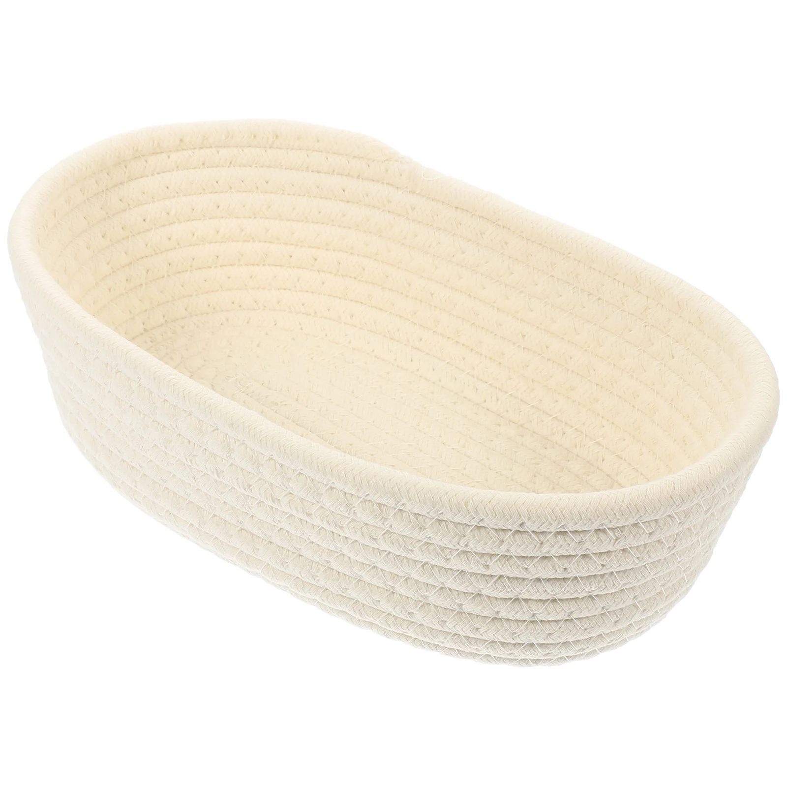 

Wicker Cotton Rope Woven Storage Basket Baskets for Organizing Mini Covered Hampers