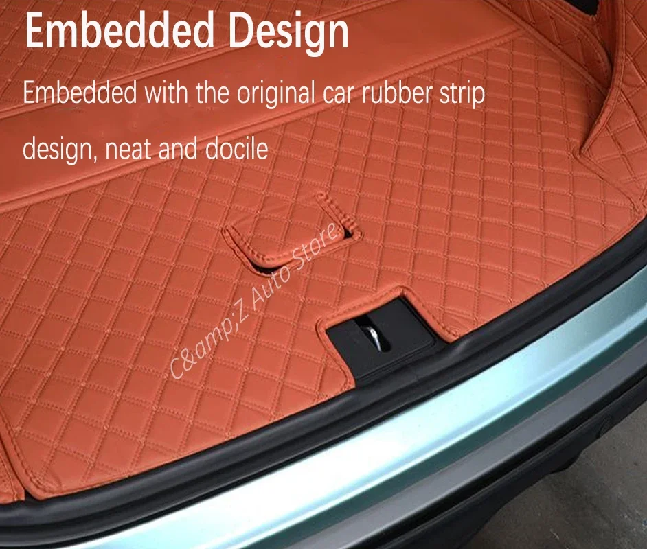 Car Rear Trunk Mats For Deepal S07 S7 2023 2024 2025 2026 2027 Leather Covers Cargo Liner Boot Carpets Auto Interior Accessories