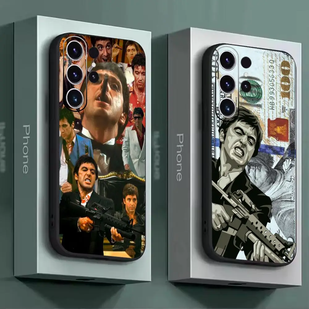 Чехол для телефона S-Scarface F-Film Al Pacino Movie для Samsung Galaxy S25 S24 S23 S22 S21 S20 Plus Ultra Note20, мягкий черный