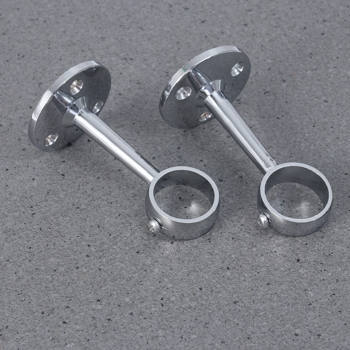 

2Pcs Wardrobe Rail Supports Zinc Alloy Heavy Duty Hanging Rod Holder for 22mm Tube Closet Clothes Bar Bathroom Kitchen