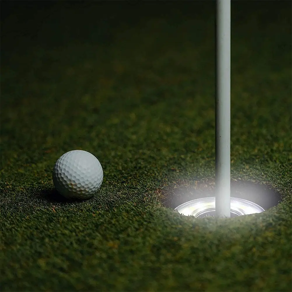 Glow Glowing Golf Hole Lights 3 Modes Luminous LED For Golf Hole Night Light Up Golf Play Long Lasting Bright Night Sports J2E4