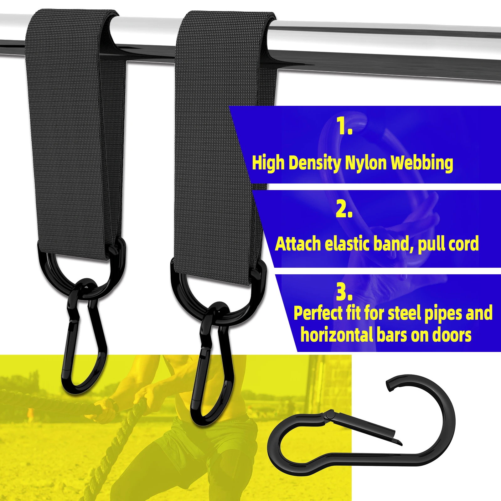 Hanging Strap Universal Outdoor Swing Rope Fixed Accessory Tree Swing Hanging Straps Fitness Equipment Hook Ring Hanging Belt