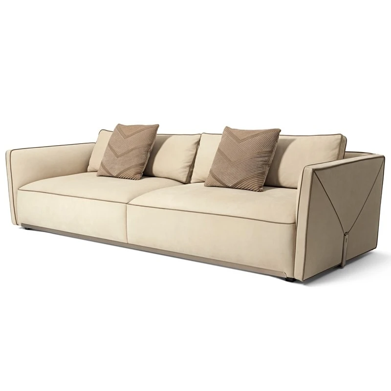 

di-Italian Modular Design Cow Leather L Shape Sectional Corner Sofa&