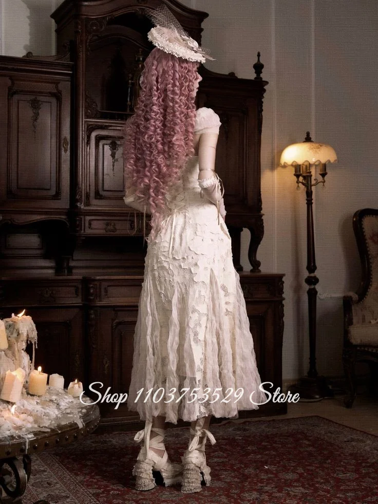 Custom Lace Long Prom Dresses Bow Tie Strapless Dresses Special Occasion Dresses Cosplay CostumesEveryday Wear School Prom Attie