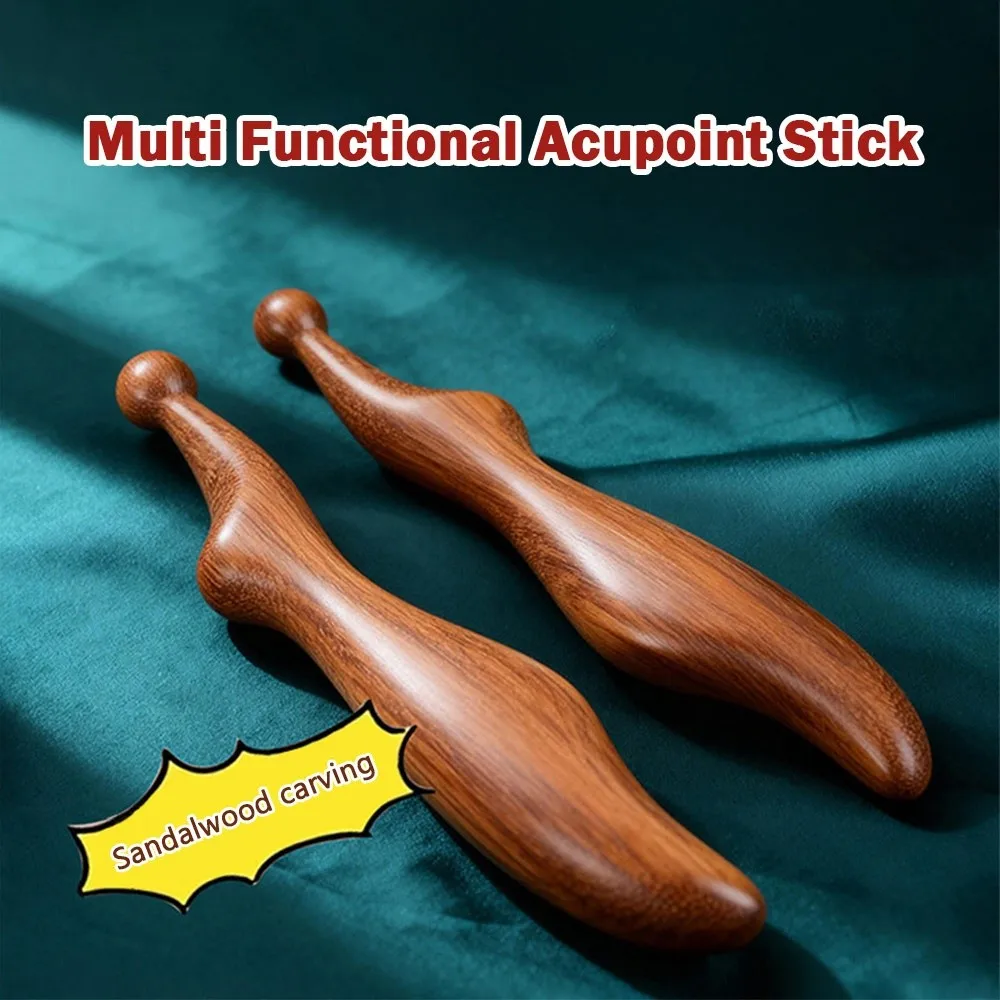 Sandalwood Acupoint Massage Stick Facial Foot Meridian Trigger Point Tool Full Body Tendon Scraping Relieve Relaxing Hand Foot