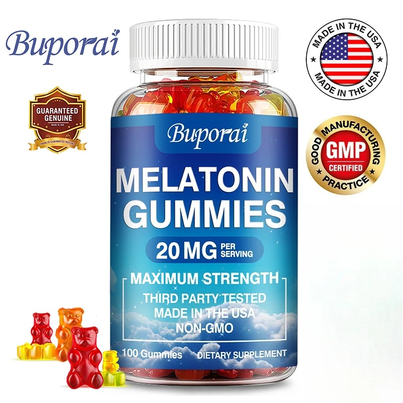 

Melatonin 20 Mg Gummies - Relieve Insomnia Healthy Sleep Quality Deep Sleep Stress Relief