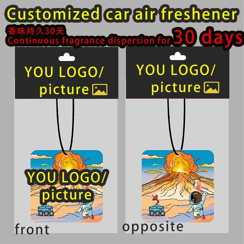 100pcs fragrance lasting for 30 days wholesale custom paper car air freshener with logo in any shape