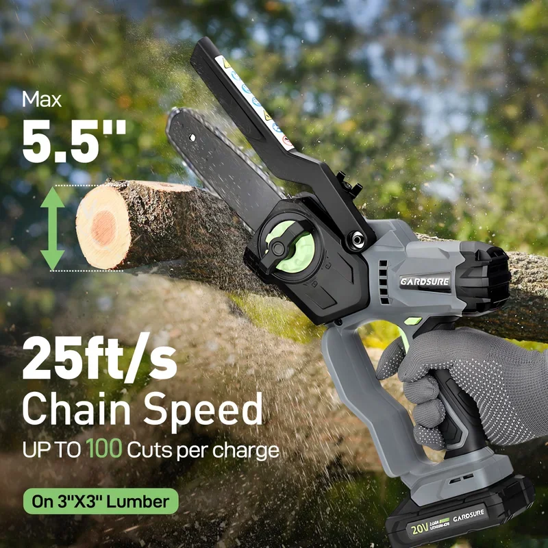 6-inch mini powerful cordless rechargeable portable small electric saw pruning garden tool tree cutting wood electric tool