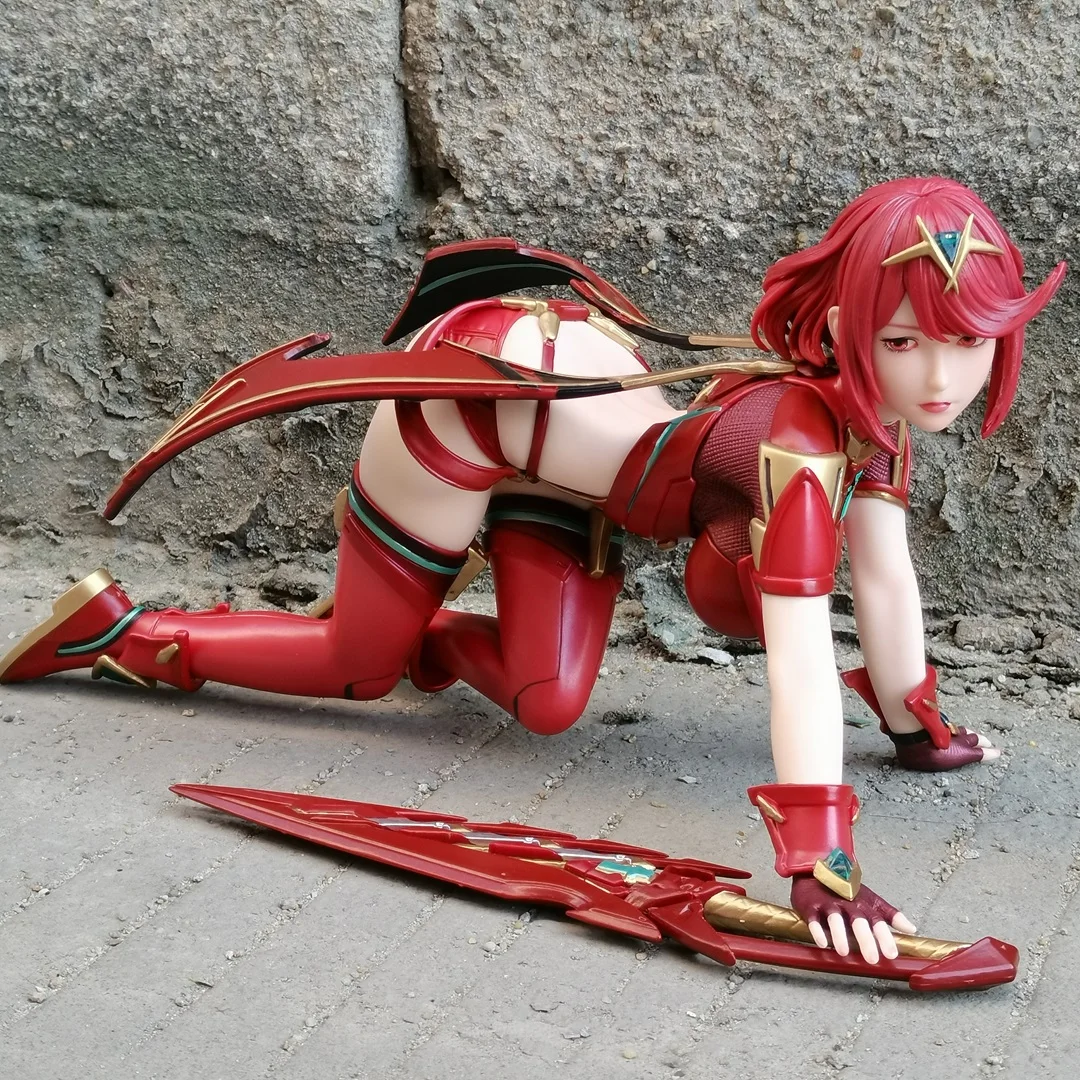 15cm Xenoblade Chronicles 2 Figure Pyra Homura 1/4 Anime Girl PVC Action Figures Toy GK Pyra Statue Game Collection Model Doll