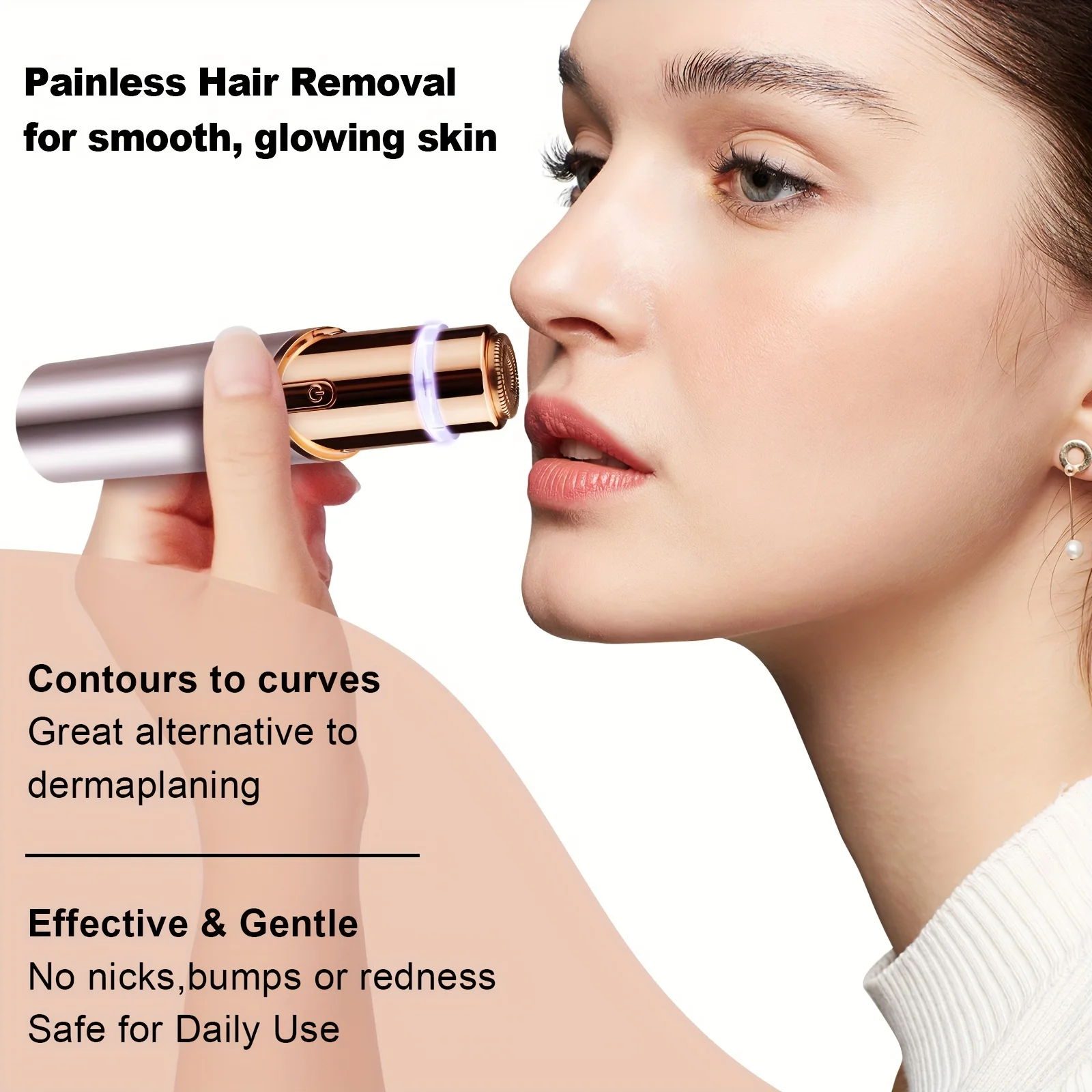 SoftAura 2026 New Electric Facial Hair Remover for Women Painless Eyebrow Trimmer Upper Lip Chin Bikini Hair Removal Device