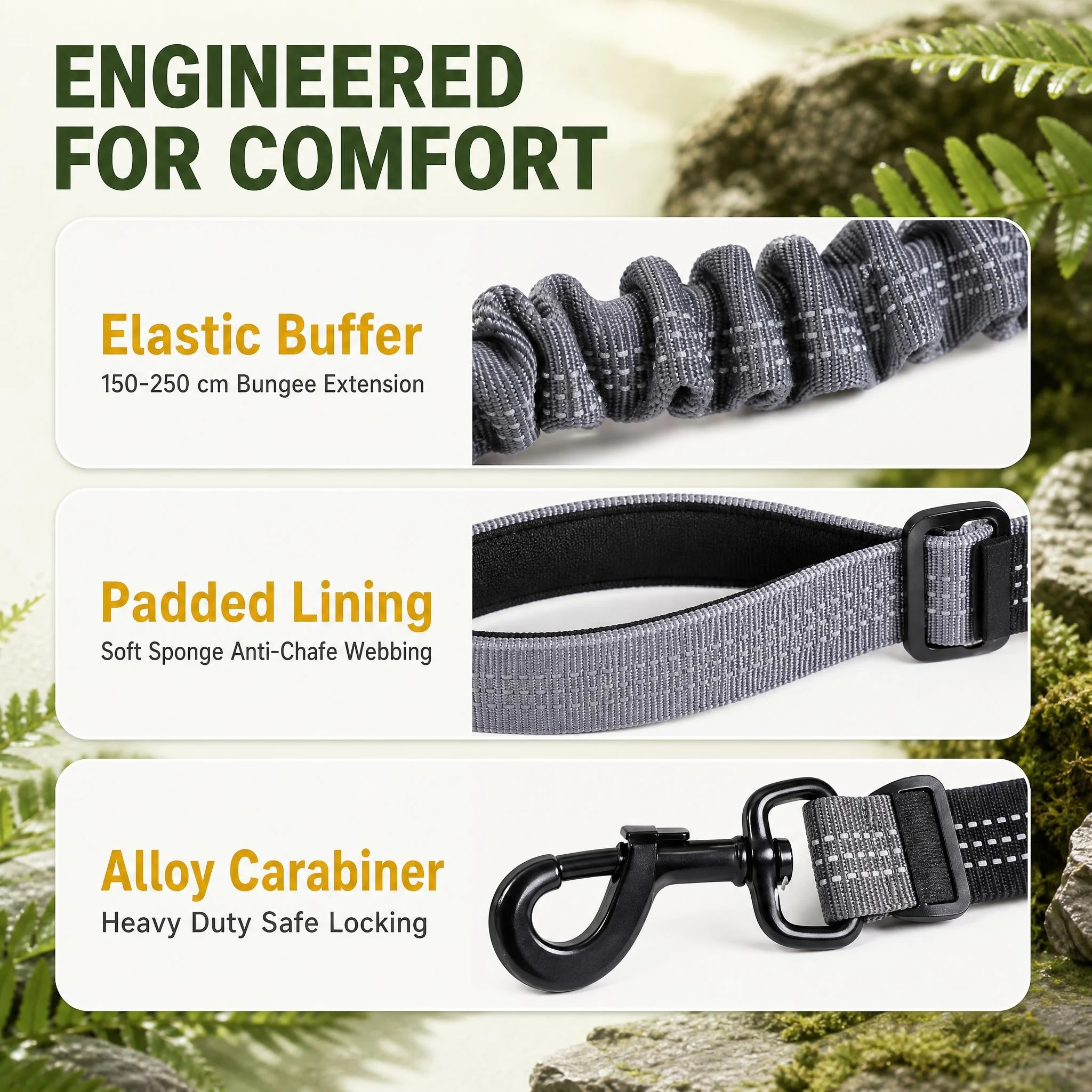 Correa para Perro 6 en 1 con A - Bungee Dog Leash Shock Absorbing reseña y precio