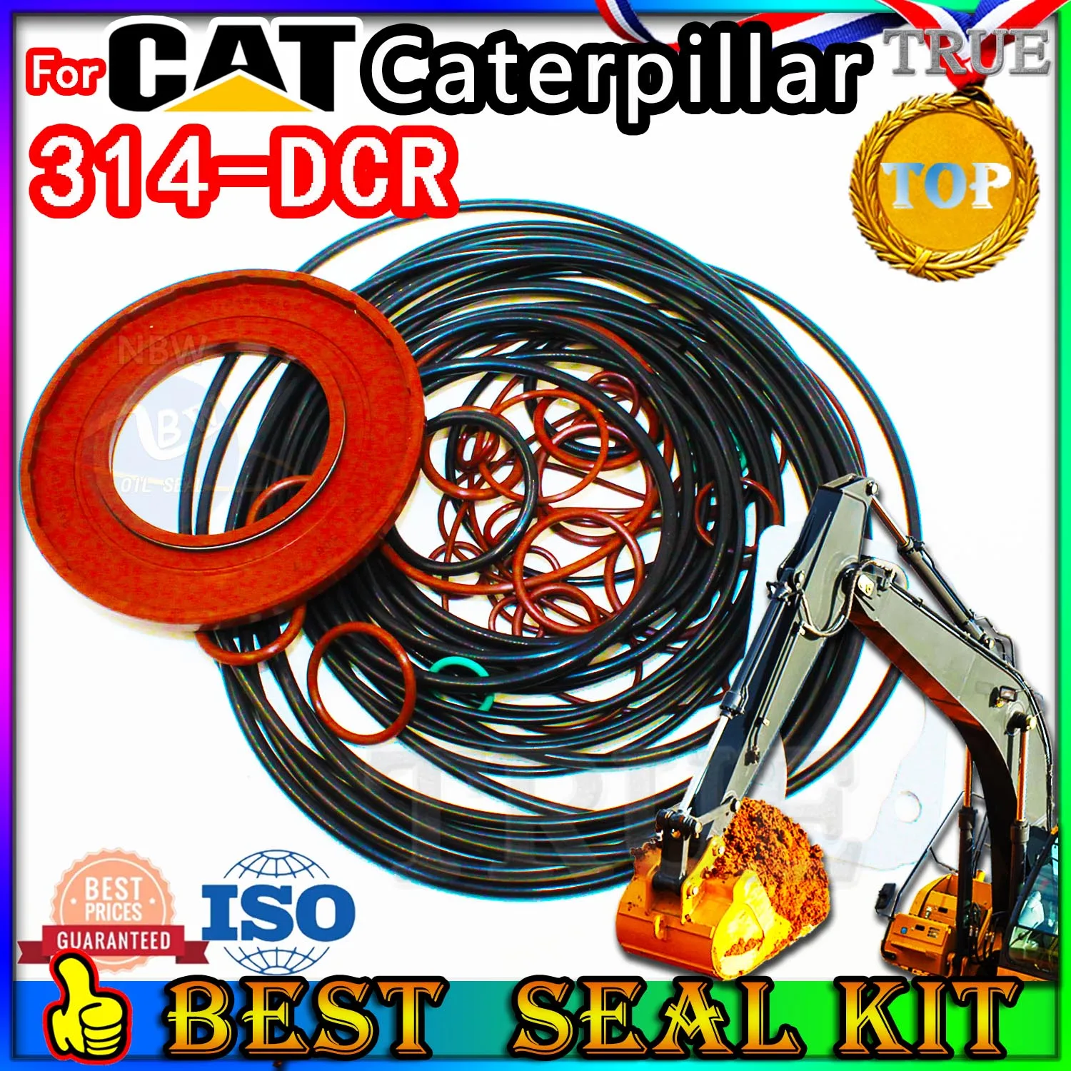 For Caterpillar 314-DCR Oil Seal Repair Kit CAT Boom Arm Bucket Excavator Hydraulic Cylinder 314 DCR Digger Clamshell Shovel