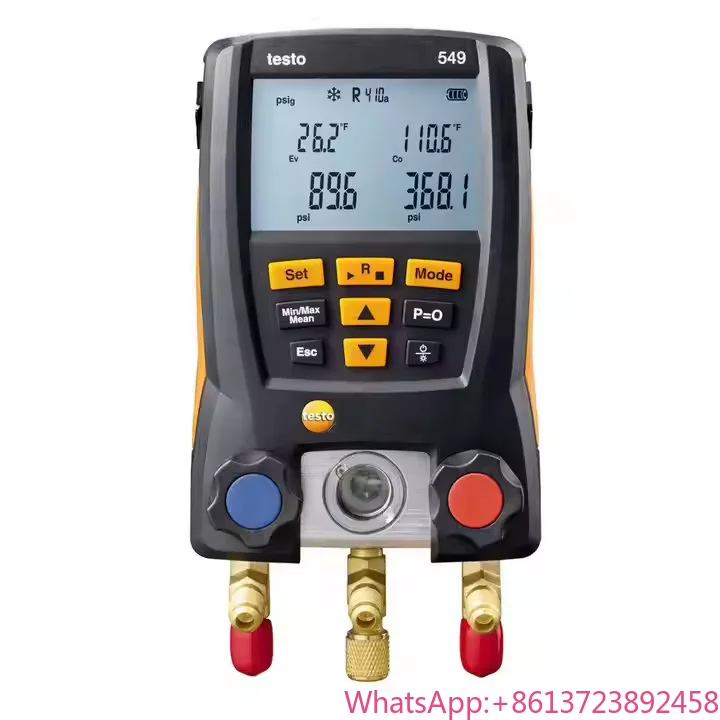 

Testo 549 Domestica Pressure Gauge Refrigeration Digital Manifold HVAC Gauge System Kit Meter 0560 0550 LCD Digital Manometer