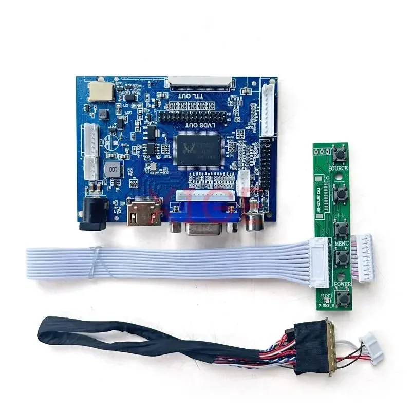 Imagem -03 - Driver Controller Board para Laptop Compatível com Hdmi Kit Lvds de 40 Pinos B156xw02 v0 v1 v2 v3 v6 v7 1366x768 Vga 2av 156 Pol